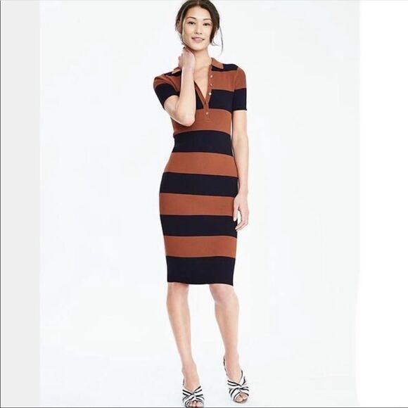 ✨ Ribbed Polo Sweater Dress✨ - Picture 1 of 7